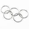 Unique Bargains Metal Loose Leaf Document Stack Key Ring Chain Ring Silver Tone 5 Pcs - 3 of 4