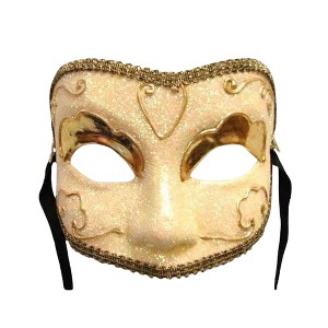 Bauer Pacific Imports Golden Lady Eye Venetian, Masquerade, Mardi Gras Mask - 1 of 4