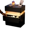 PAGED Night Stand Modern Bedside Table Wooden Nightstand with Storage Drawer and Open Shelf for Bedroom - 4 of 4