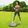VEVOR Half Exercise Ball Trainer, 23 inch Balance Ball Trainer, 660lbs Capacity Stability Ball, Yoga Ball with Resistance Bands & Foot Pump - 2 of 4