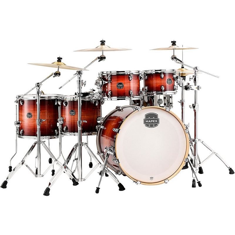 Mapex Armory Series Exotic Studioease Fast Shell Pack With 22" Bass Drum Redwood Burst, 1 of 4