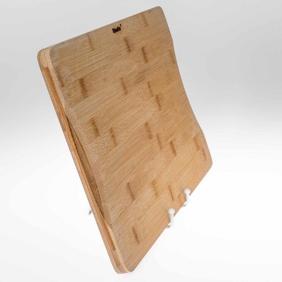 Large Bamboo Cutting Board with Juice Groove and Handles