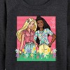 Women's - Barbie - Easter Lightweight French Terry Wide Neck Long Sleeve Graphic Shirt - 2 of 4