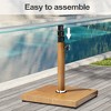 Pellebant Umbrella Base Holder Square 40lbs Weighted Stand for Outdoor Market Umbrella, Cement Concrete Steel - 4 of 4
