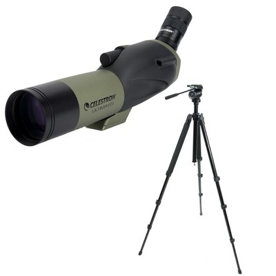 Celestron Ultima 65mm Spotting Scope And Trailseeker Tripod Bundle : Target