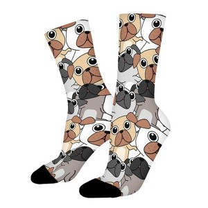 Dog Puppy Women Printed Crew Socks Funny Funky Socks Soft Polyester Novelty Gifts for Artists Men - 1 of 1