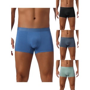 INSPIRE CHIC Men's 4 Pack Underwear Soft Solid Color Basic Boxer Briefs - 1 of 4