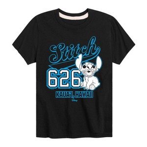Boys' - Lilo and Stitch - Stitch Letterman Short Sleeve Graphic T-Shirt - 1 of 4