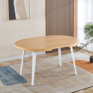 Vynxaria Oak Extendable Coffee Table with Versatile Design for Dining and Office Spaces - 1 of 4