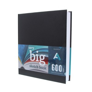 Art Alternatives 600pages Very Big Sketch Book: Hard Cover Art Journal, Lay-Flat Binding, 13.05" Square, 600 Plain Pages - 1 of 4