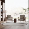 POVISON 17.72'' Round Side Table, Modern Wood Side Table, End Table, MDF - 3 of 4