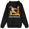 Power Rangers Trini Wielding Daggers Adult Black Long Sleeve Zip-Up Hoodie - 3 of 4