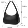 FATMOON Women's Shoulder Bag, Cute Tote Handbag Mini Clutch Purse with Zipper Closure - PU Leather Crossbody Bag for Daily Use - 3 of 4