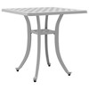 vidaXL Patio Table White 20.9"x20.9"x20.9" Cast Aluminum - 2 of 4