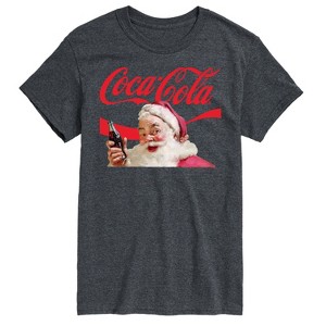 Men's - Coca-Cola - Santa Closeup Coca Cola Logo Short Sleeve Graphic T-Shirt - 1 of 4