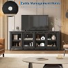 COZONY 62"x23.6" TV Stand for 65 Inch, Entertainment Center, Modern Media Console with Storage Cabinet, 4 Sliding Glass Doors - 3 of 4