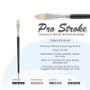 Creative Mark Pro Stroke Premium White Chungking Hog Bristle Artist Paint Brush - Filbert - Natural Bristle Brush w/ Great Control Suitable for Oils, - 2 of 4