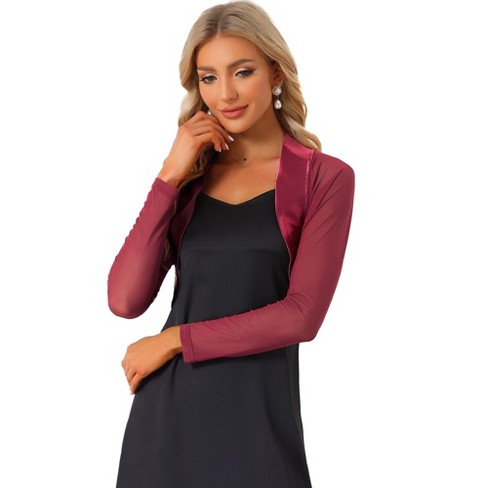 Burgundy bolero outlet shrug