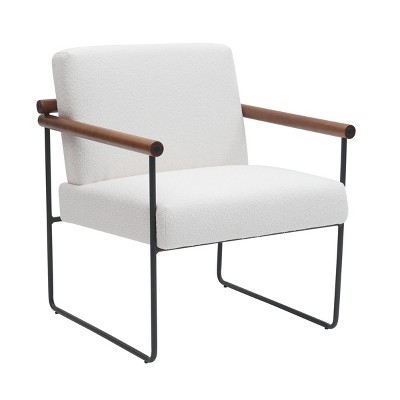 INFURNIC Accent Chairs Modern Armchair Stylish Minimalist Chair Comfortable Upholstered Lounge Chair for Living Room, Beige, 25.2"*26.8"*31.1"