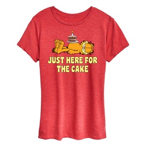 Women's - Garfield - Just Here For Cake Short Sleeve Graphic T-Shirt - 1 of 4