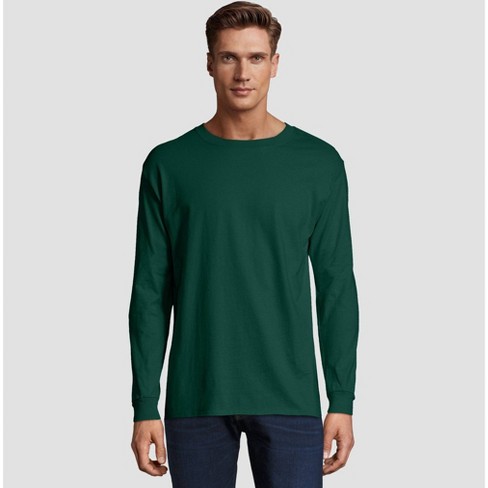 Hanes beefy t outlet long sleeve t shirt