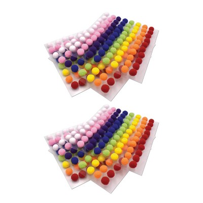 POM POMS: GLITTER 33MM ASSORTED COLOR 40PC