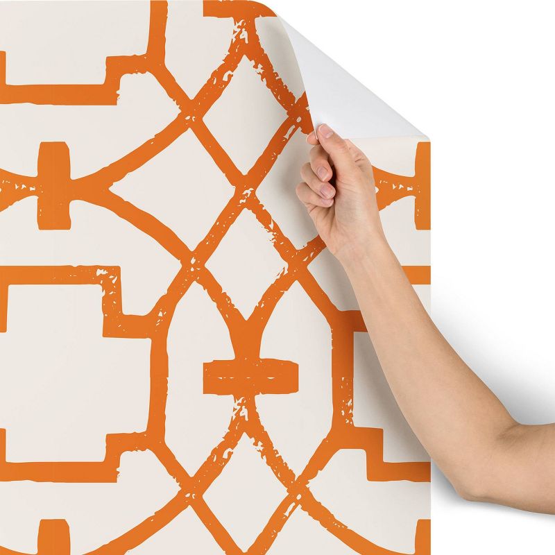 Caroline Okun Umbria Wallpaper Burnt Orange - Denny Designs, 5 of 6