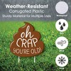 Big Dot of Happiness Oh Crap, You're Old - Funny Yard Sign and Outdoor Lawn Decorations - Poop Birthday Party Yard Signs - Set of 8 - 3 of 4