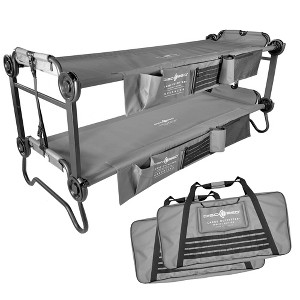 Disc-O-Bed Bunk Benchable Double Cot w/ Storage Organizers - 1 of 4