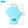 Unique Bargains Silicone Aquatic Training Resistance Full Finger Swim Gloves 1 Pair - 2 of 4