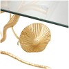 Olivia & May Metal Floral Branch Console Table with Glass Top Gold: No Assembly, Indoor Use, Contemporary Style - image 2 of 4