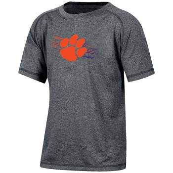 NCAA Clemson Tigers Boys' Gray Poly T-Shirt
