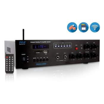 Pyle Bluetooth Compact PA Speaker & Microphone Receiver Address Karaoke Entertainment TV MusicAmplifier System