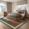 Abynow Medallion Diamond Faded Rustic Indoor Area Rug - 2 of 4