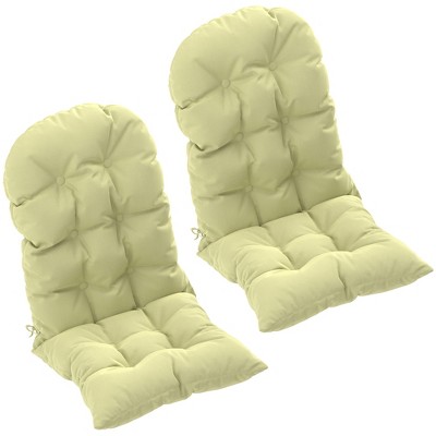Outsunny Adirondack Chair Cushions Set of 2, Tufted High Back Patio Chair Cushions with Ties, Non-Slip Cushions for Adirondack Chairs