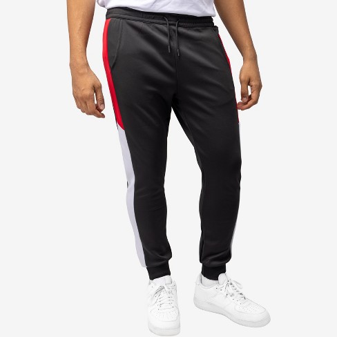 Cultura Men s Track Jogger In Black red white Size M Target