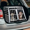Wood Dog Crate Furniture with Hidden Food Bowl Drawer Double Doors Indoor Dog Kennel End Table with Cushion for Small Dogs - LAOTIES - 2 of 4