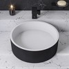 ALFI  Black Matte 15 Inches Round Solid Surface Resin Sink - 4 of 4