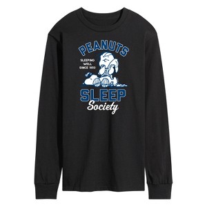 Men's - Peanuts - Peanuts Sleep Society Long Sleeve Graphic T-Shirt - 1 of 4