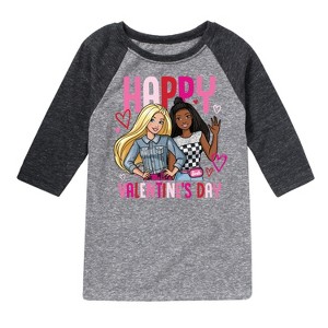 Boys' - Barbie - Happy Valentine's Day Raglan Graphic T-Shirt - 1 of 4