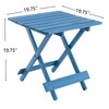 Folding Square Table Patio Outdoor solid wood Table for Backyard, Balcony, Portable Design Space - 4 of 4