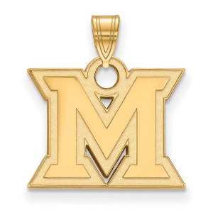 Black Bow Jewelry 14k Yellow Gold Miami Redhawks NCAA Small Pendant - 1 of 3