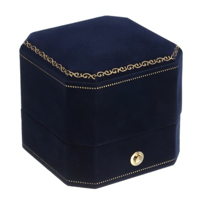 Unique Bargains Cuboid Velvet Ring Jewelry Box