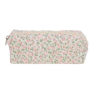 Unique Bargains 1 Pc Simple Floral Style Drawstring Makeup Bag for Vacation Polyester - 1 of 4