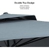 PURPLE LEAF Outdoor Cantilever Umbrella with Base Large Patio Umbrella Windproof Heavy Duty Hanging Offset Umbrella for Garden Outdoor Pool - 3 of 4