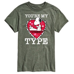 Men's - Peanuts - You're My Type Short Sleeve Graphic T-Shirt - 1 of 4