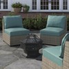 Barton 24" Outdoor Hex Shaped Patio Fire Pit Home Firepit Bowl Fireplace w/ BBQ Grill - 2 of 4