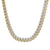 Steeltime 24" and 8.5" Men's stainless steel wheat link set. Color Options: Silver, Gold, Two-Tone - 2 of 4