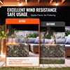 VEVOR Gas Fire Pit Wind Guard for Square Fire Table, 15 x 15 x 7 inch Clear Tempered Wind Guard for Firepits, Transparent - 3 of 4