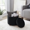 Ornavo Home Lawrence Round Storage Ottoman with Table Top Lid - 3 of 4